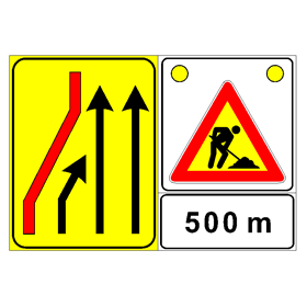 9 Segnali complementari; segnali temporanei di cantiere